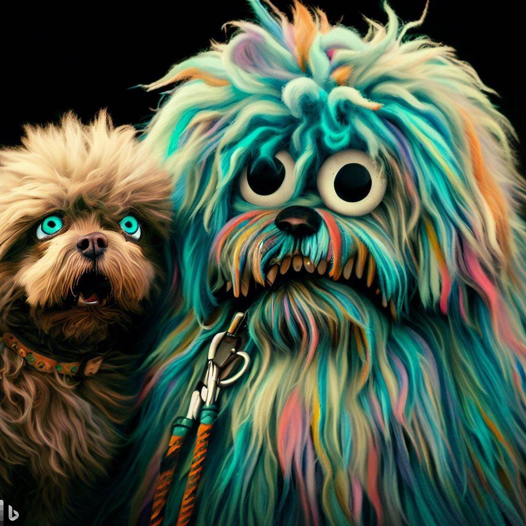 A dog and his monster...